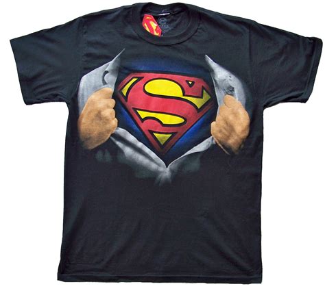 Superman Shield Clark Kent Reveal Costume Man Of Steel T Shirt Tee Xxl 2xl