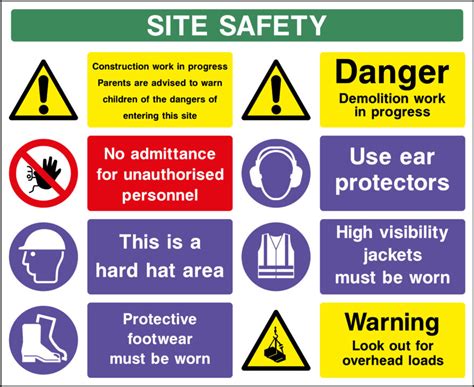 Site Safety Sign Health And Safety Signs