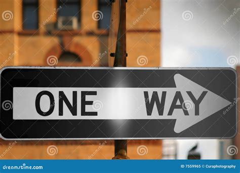 One Way Sign Stock Image Image Of Object Concept Traffic 7559965