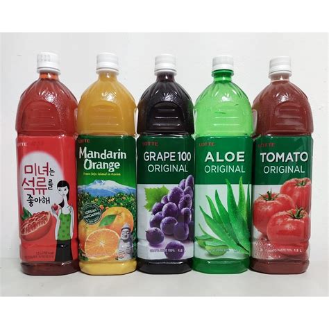 lotte juice drinks 1 5l made in korea shopee philippines