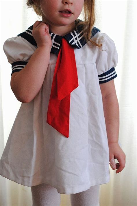 Vintage Sailor Dress Toddler Children 3t Nautical Shirley Etsy