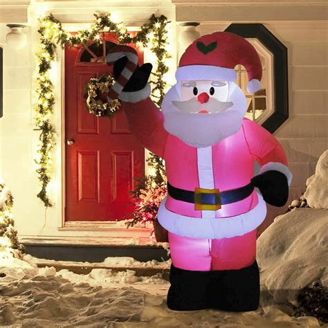 Outdoor Inflatable Christmas Santa Claus Airblown 8 Ft