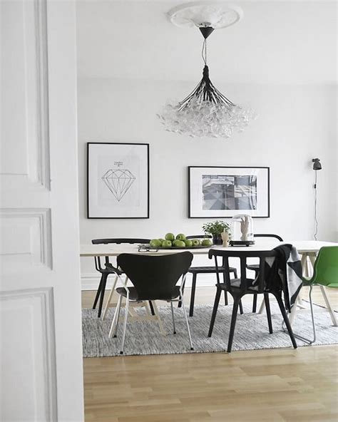 Measuring only 29.92 h x 29.13 w x 29.13 d (table) and 36.02 h x 15.75 w x 18.90 d (chair), this set can be ideally placed in any dining room, living room or kitchen. 10 Cool Scandinavian Dining Room Interior Design Ideas ...