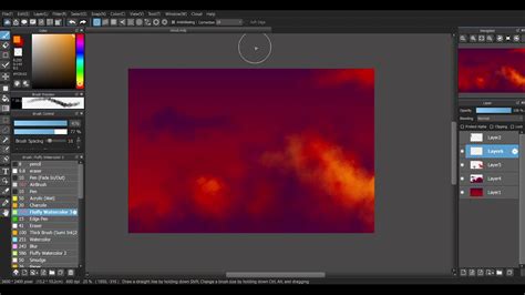 Speedpaint Clouds Medibang Paint Pro Youtube