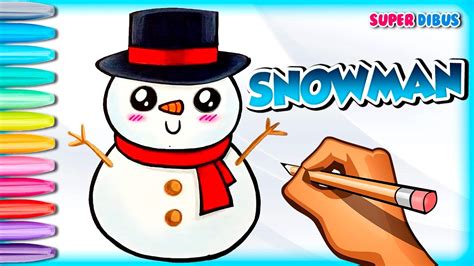 Como Dibujar Un Mu Eco De Nieve Facil How To Draw A Snow Man