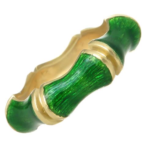 Maybe you would like to learn more about one of these? Tiffany and Co. Enamel Gold Bamboo Ring at 1stdibs