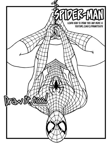 This color book was added on 2019 01 16 in spiderman coloring page and was printed 695 times by kids and adults. Spider-Man (Classic Comic Version) Tutorial | Draw it, Too!