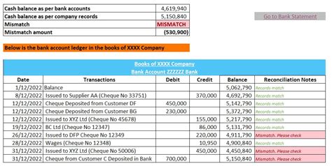 Free Bank Reconciliation Template In Excel