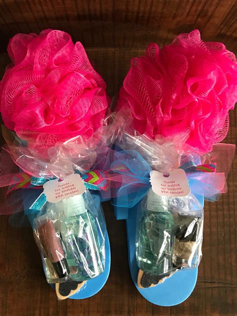 Girls Spa Party Favor Bath Puff Pedicure Favor Set With Nail Polish
