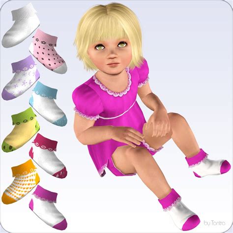 Mod The Sims Socks With Ruffles For Toddler Girls New Mesh