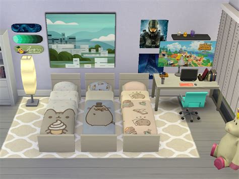 The Sims Resource Pusheen The Cat Bed Set 1 And 2