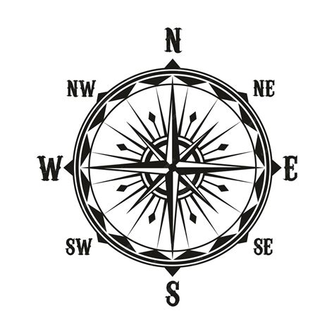 Premium Vector Vector Vintage Navigation Compass Symbol
