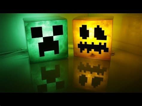 Here's a halloween special for you guys! DIY Minecraft lamp_ creeper and pumpkin jack-o'-lantern ...