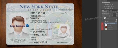 New York Drivers License Template Psd Free Download Akvsa