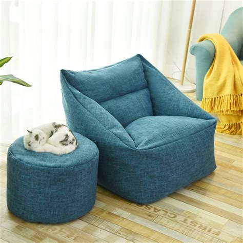 This chair will wrap itself around you. Large Bean Bag Chair Covers Lazy Sofa Indoor Seat Armchair ...