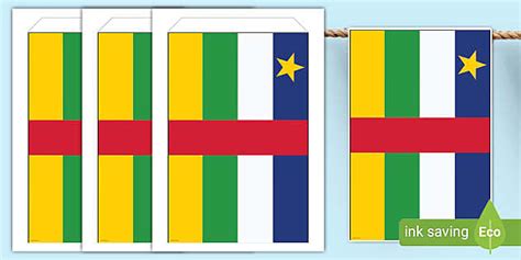 Central African Republic Flag Display Bunting Teacher Made