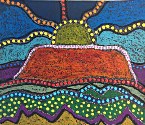 Marymaking Uluru Landscape Aboriginal Inspired Art