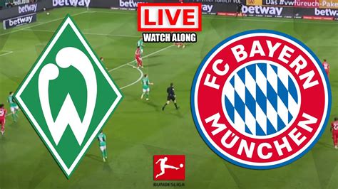 werder bremen vs bayern munich live stream bundesliga football match watchalong today youtube