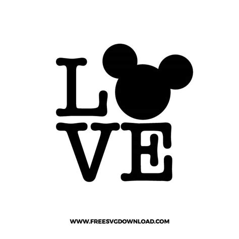 Disney Svg Mickey Head Heart Svg Valentines Day Svg Cricut Svg Mom Svg