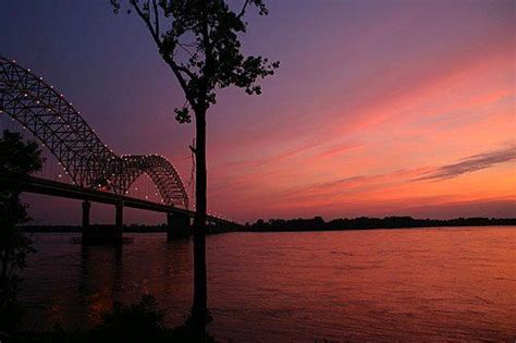 Bridge At Sunset Memphis Bridge Sunset Bridge Pattern Bridges