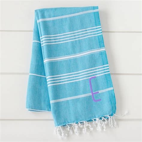 Personalized Turquoise Turkish Towel Shopping The