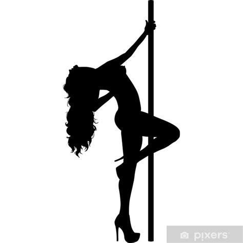 Poster Vector Silhouette Of A Stripper Pixersus