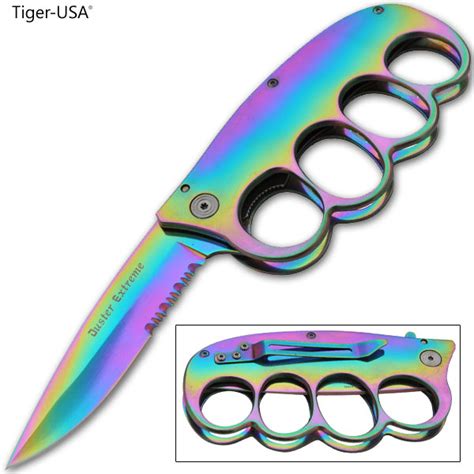 Trench Knuckle Knife Duster Extreme Rainbow