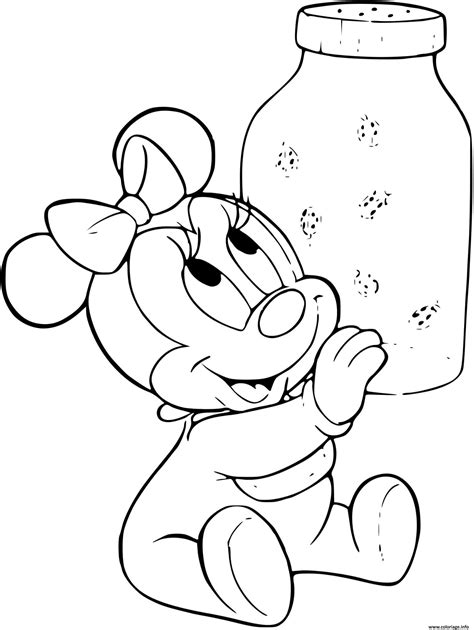 Coloriage Minnie Mouse Joue Dessin Disney Bebe à imprimer