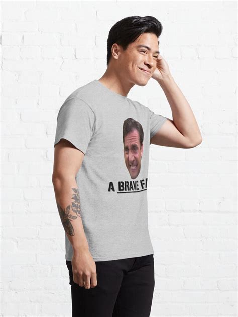 Michael Scott Funny Brave Face The Office Sticker T Shirt By