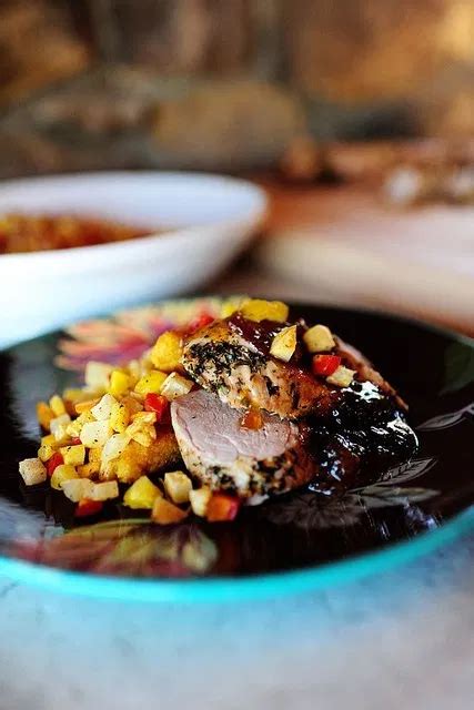 Season both sides of the tenderloin to taste with salt and pepper. Herb Roasted Pork Tenderloin with Preserves | The Pioneer ...