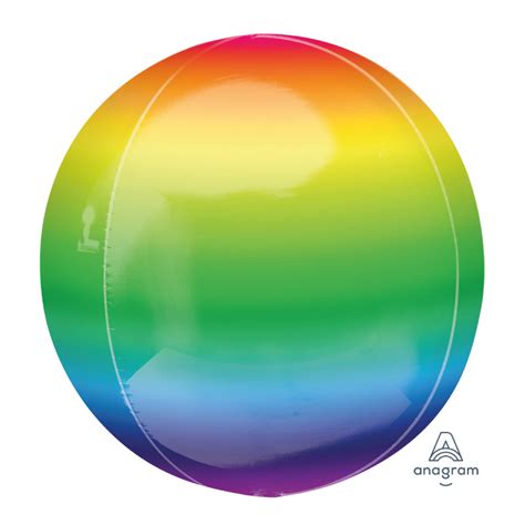 16 Orbz Sphere Shape Balloon Rainbow2 Dream Party