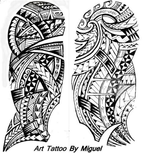 Miguels Polynesian Half Sleeve Tattoo Design Tattoo