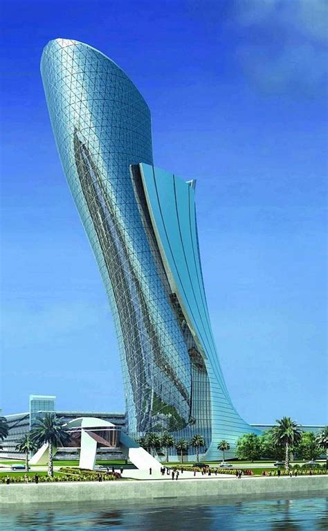 Capital Gate In Abu Dhabi Skyscraper Futuristic Architecture Unique