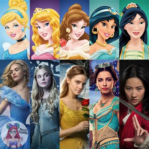 Animated Vs Live Action Disney Princesses 👸 ️ Follow Prouddisnerds