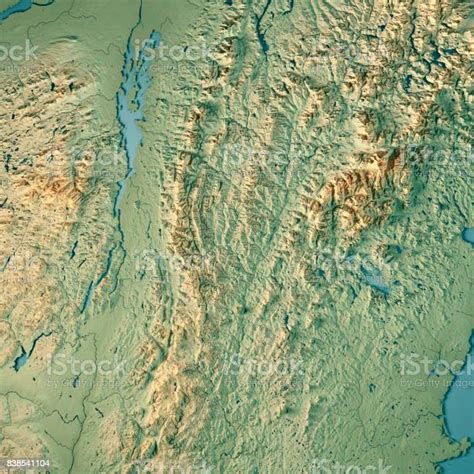 Vermont State Usa 3d Render Topographic Map Stock Photo Download