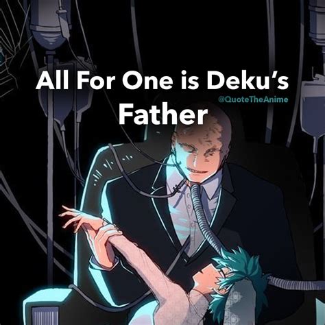 An Anime Scene With The Caption All For One Is Dekus Father