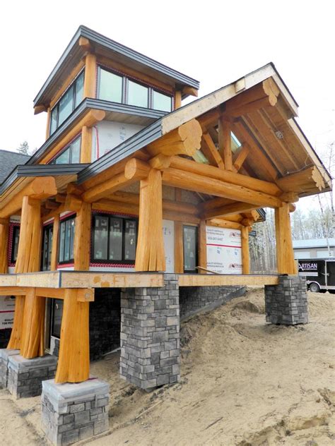 Is it acceptable to put a a hammer beam truss timber frame creates stunning spaces and utilizes shorter lengths of timbers. Post and Beam Gallery | Log homes, My house plans, Post ...