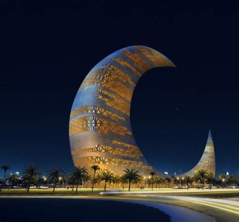 Crescent Moon Tower Dubai Uae Tropical Travel Places To See