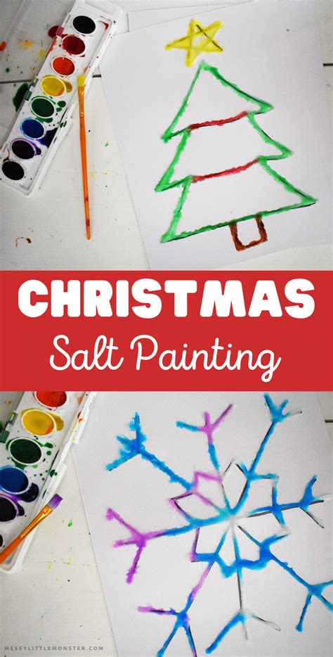 Raised Salt Painting Christmas Art Project Christmas Art Projects