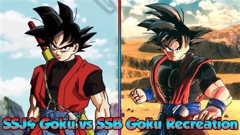 Super Saiyan 4 Xeno Goku Vs Super Saiyan Blue Goku Reenacting Epic