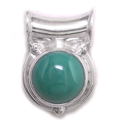 Sterling Silver Mm Cabochon Turquoise Pendant Offerings Jewelry By Sajen