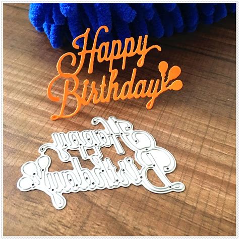 Greeting Card Making By Happy Birthday Letter Carbon Steel Cutting Dies