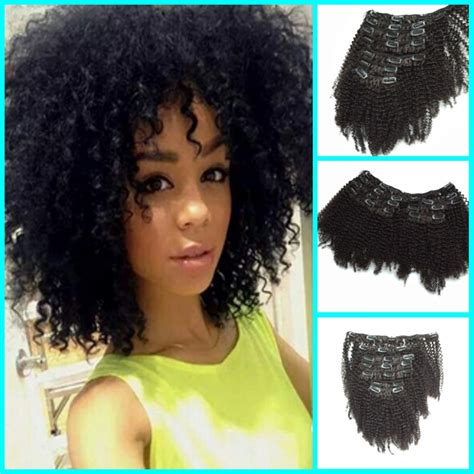 8a Mongolian Afro Kinky Curly Clip Ins African American Clip In Hair