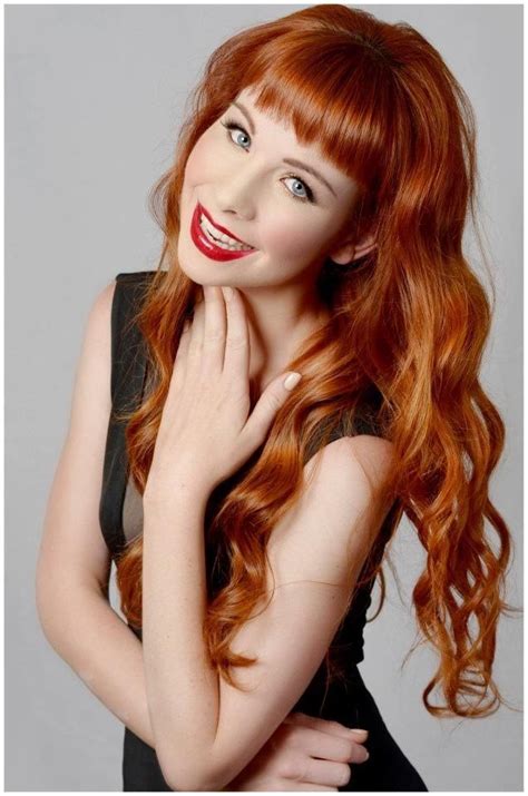 Wavey Long Gorgeous Redhead Red Hair Pale Skin