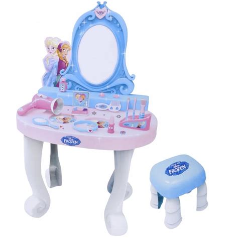 Gray, pinkvanity table and stool with pillow padding.includes. Disney Frozen Dressing Table Vanity Mirror Play Set Toy ...