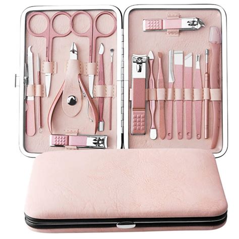Manicure Set By Aoyuele Nail Clippers Set 18 In 1 Grooming