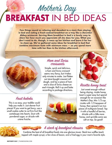 Mothers Day Breakfast In Bed Ideas And Recipes Mothers Day Breakfast