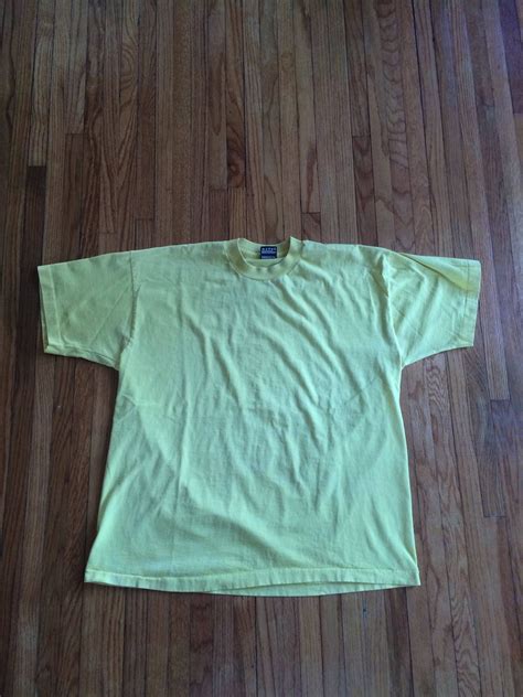 Vintage Plain Yellow Fruit Of The Loom Best T Shirt Etsy Cool T