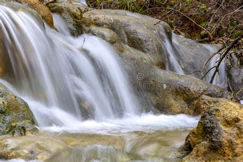 Small Cascades Of Waterfalls On A Mountain Stream In The Spring Parod