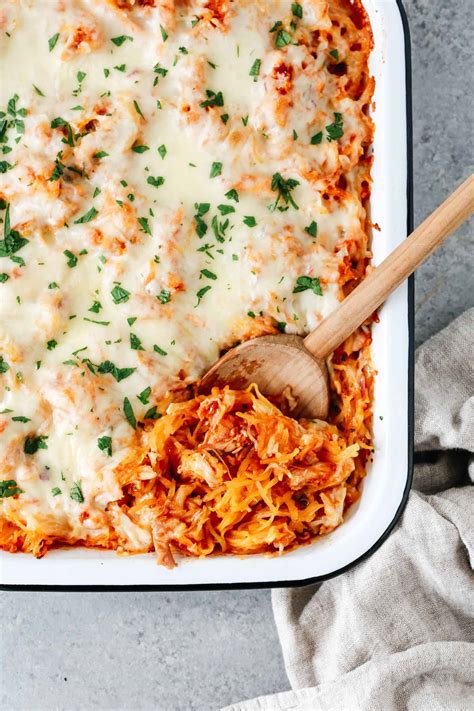 Spaghetti Squash Casserole Recipe Cheesy And Delicious